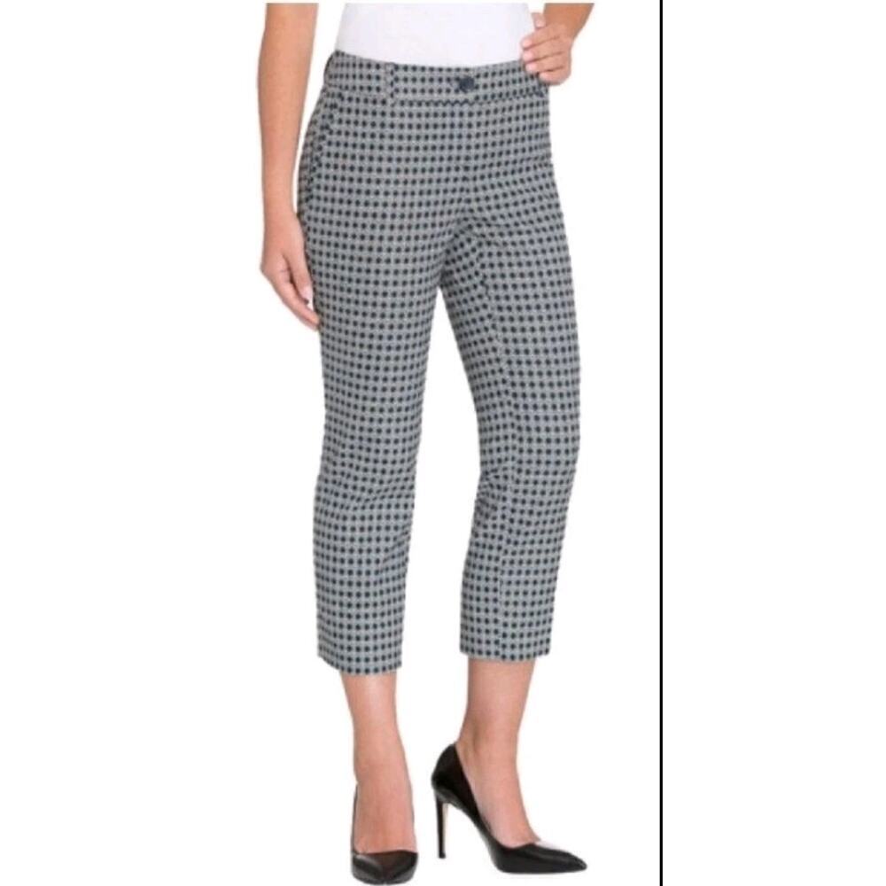 Hilary Radley Black White Capri Pants Size 8